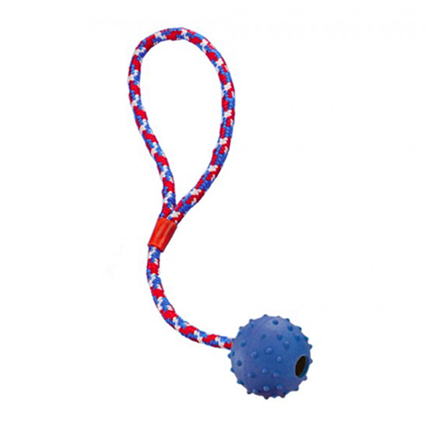 Nobby bodičasta žoga z zvončkom in vrvjo - 5 cm