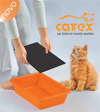 Cattex podloga+mrežica za mačji WC, 2 kos - 24 x 34 cm