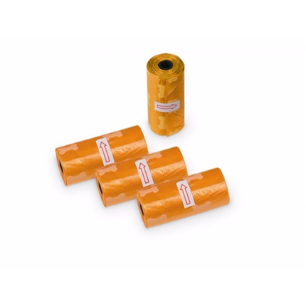 Nobby drečke (vrečke za iztrebke) Refil 4 x 15kos - oranžne/kostke