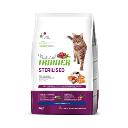 Trainer Cat Natural Sterilised - losos - 3 kg
