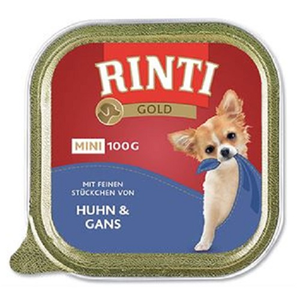 Rinti Gold Mini alutray - piščanec in goska - 100 g