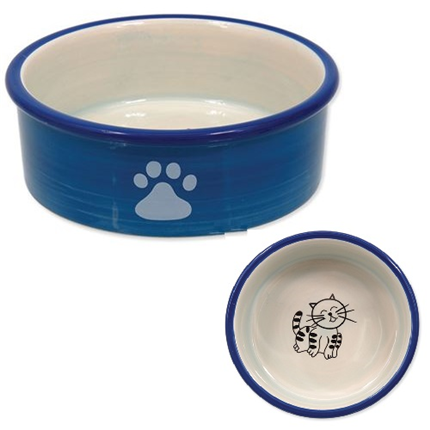 Dog Fantasy posoda keramika, modra - 12 cm/300 ml