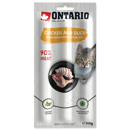 Ontario Cat Stick - raca in piščanec - 3 x 5 g
