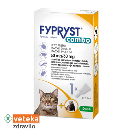 Fypryst Combo Cats raztopina za mačke, 0,5 ml