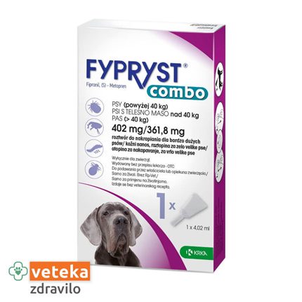 Fypryst Combo XL raztopina za pse nad 40kg, 4,02 ml