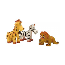 Beeztees Puppy živali iz lateksa - žirafa, zebra, lev -12 x 9 cm