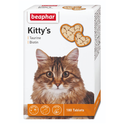 Beaphar Kitty's posladek s tavrinom in biotinom za mačke - 180 tablet