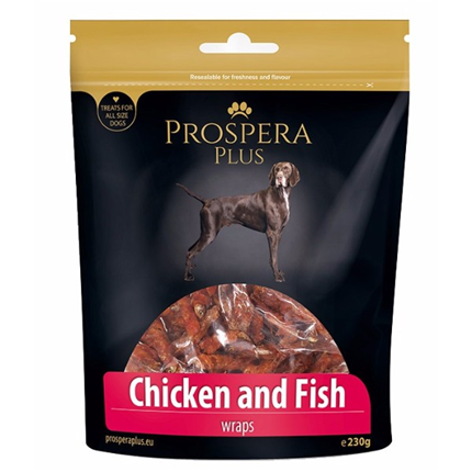 Prospera Plus Snack zvitki - riba in piščanec - 230 g