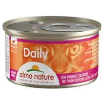 Almo Nature Daily Mousse konzerva - tuna in losos - 85 g