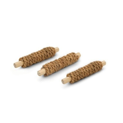 Beeztees igrača palčke z vrvjo iz kokosa, 3 kos - 10 cm