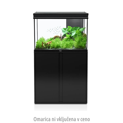 Akvarij Aquatlantis Elegance Expert LED 2.0 80 (180 L), črn - 81 x 40,4 x 55 cm