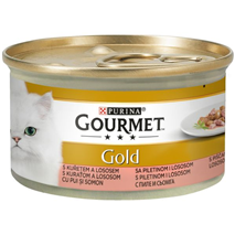 Gourmet Gold koščki v omaki - piščanec in losos - 85 g