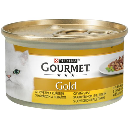 Gourmet Gold Duo - govedina in piščanec - 85 g