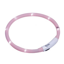 Nobby varnostna LED ovratnica Puppy, roza - do 45 cm