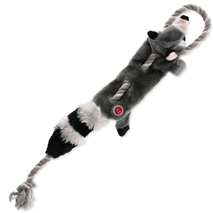 Dog Fantasy plišasta igračka Skinneeez, rakun z vrvjo - 57,5 cm