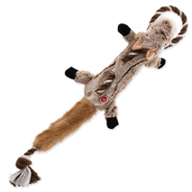 Dog Fantasy plišasta igračka Skinneeez, veverica z vrvjo - 57,5 cm