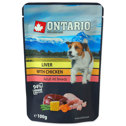 Ontario Dog - piščanec in jetra v juhi - 100 g