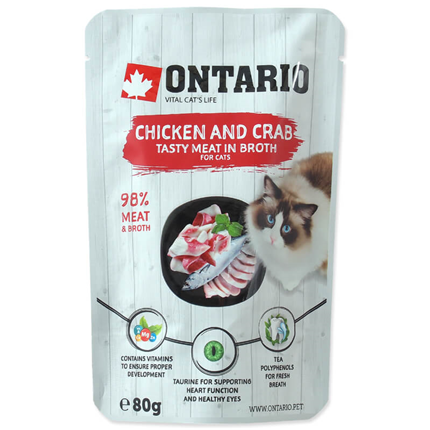 Ontario Cat - piščanec in rakovica v juhi - 80 g