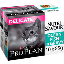 Pro Plan Delicate Adult Multipack - oceanska riba - 10 x 85 g