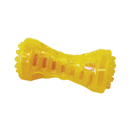 Nobby TPR igrača Dumbbell Cooling, rumena - 12,5 cm