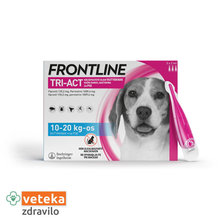 Frontline Tri-Act za pse, 10-20 kg - 3 ampule