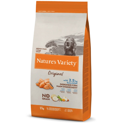 Nature's Variety Original No grain Dog Med/Maxi Adult - losos
