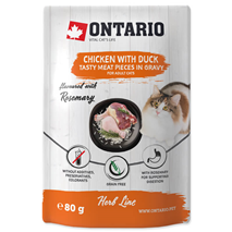 Ontario Cat Herb Line vrečka - piščanec in raca - 80 g