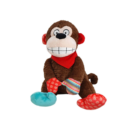 Nobby plišasta piskajoča igrača, opica - 25 cm