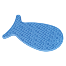 Nobby silikonska posoda Slow Feed, modra riba - 23 x 13,5 cm