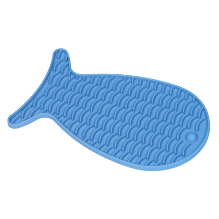 Nobby silikonska posoda Slow Feed, modra riba - 23 x 13,5 cm