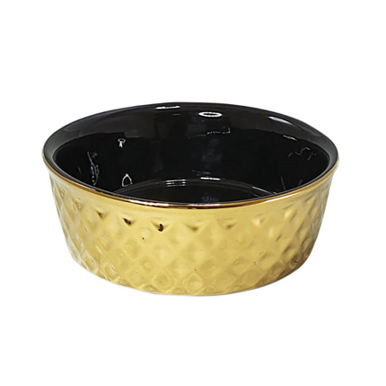 Nobby keramična posoda, zlato črna - 15 x 6 cm / 0,50 l