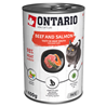 Ontario Cat Adult - goveja pašteta z lososom & spirulino 400 g