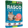 Rasco Premium Cat Sterilized Adult mesni koščki v omaki - losos in spirulina - 85 g 85 g