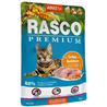 Rasco Premium Cat Adult mesni koščki v omaki - puran in rakitovec - 85 g 85 g