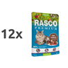 Rasco Premium Cat Sterilized Adult mesni koščki v omaki - raca in brusnice - 85 g 12 x 85 g