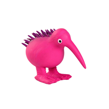 Kiwi Walker piskajoča igrača iz lateksa L, roza ptiček kivi - 15,5 cm