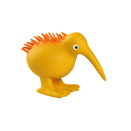 Kiwi Walker piskajoča igrača iz lateksa M, oranžen ptiček kivi - 11,5 cm