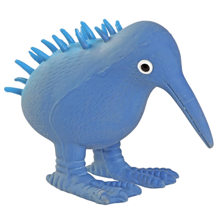 Kiwi Walker piskajoča igrača iz lateksa M, moder ptiček kivi - 11,5 cm