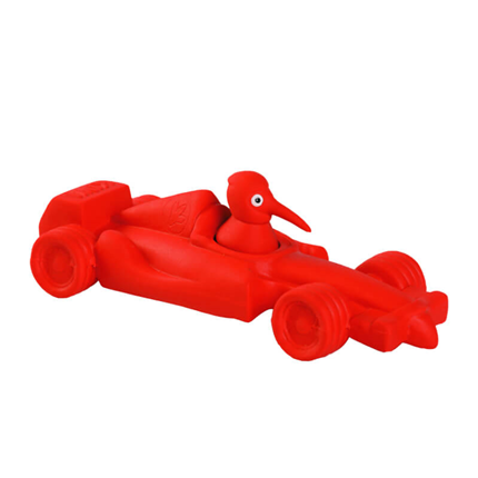 Kiwi Walker piskajoča igrača iz lateksa, rdeča formula - 19 cm