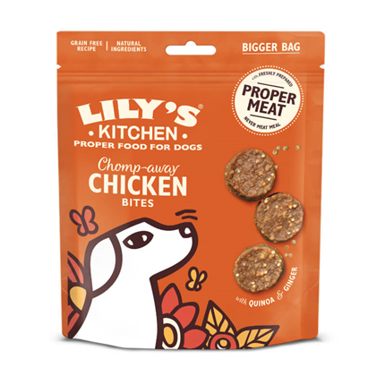 Lily's Kitchen Chomp-away Chicken Bites priboljški s piščancem - 70 g