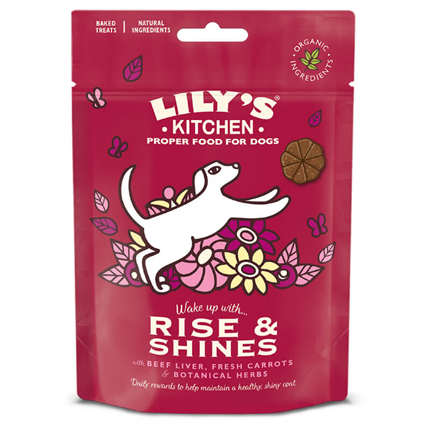 Lily's Kitchen Rise & Shines priboljški z govejimi jetri - 80 g