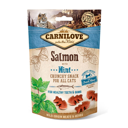 Carnilove Cat Crunchy Snack - losos & meta, 50 g