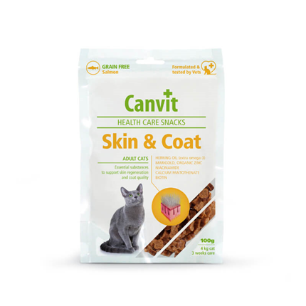 Canvit Health Care Snacks priboljški za zdravje kože in dlake mačk - 100 g