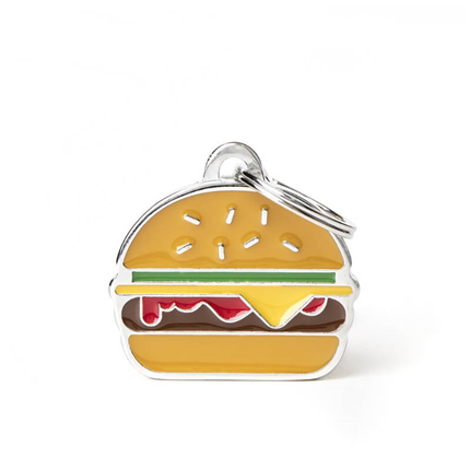 My Family identifikacijski obesek, hamburger - GRAVIRANJE GRATIS!