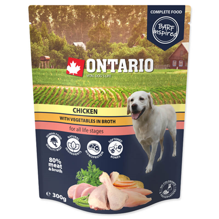 Ontario Dog - piščanec in zelenjava v juhi, 300g