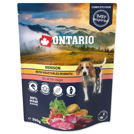 Ontario Dog - divjačina in zelenjava v juhi, 300g
