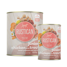 Rustican konzerva Junior - piščanec in postrv