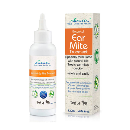 Arava Botanical Ear-Mite Treatment tekočina za pomoč pri ušesnih garjah - 120 ml