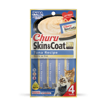 Inaba Cat Churu Skin & Coat, tuna - 4 x 14 g