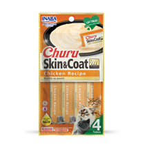 Inaba Cat Churu Skin & Coat, piščanec - 4 x 14 g